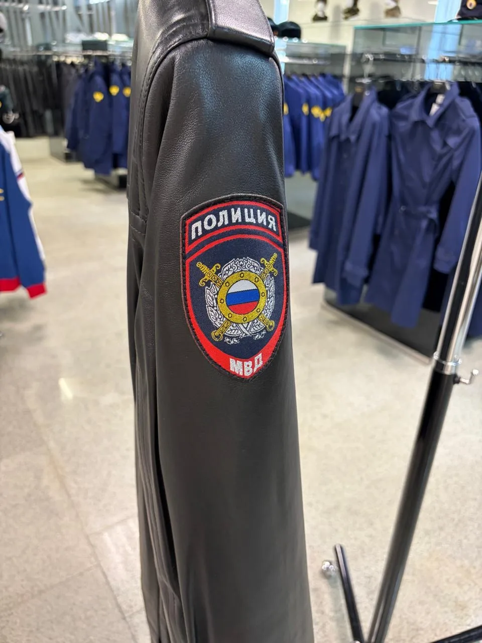 Куртка кожаная зимняя модель (МВД РФ)